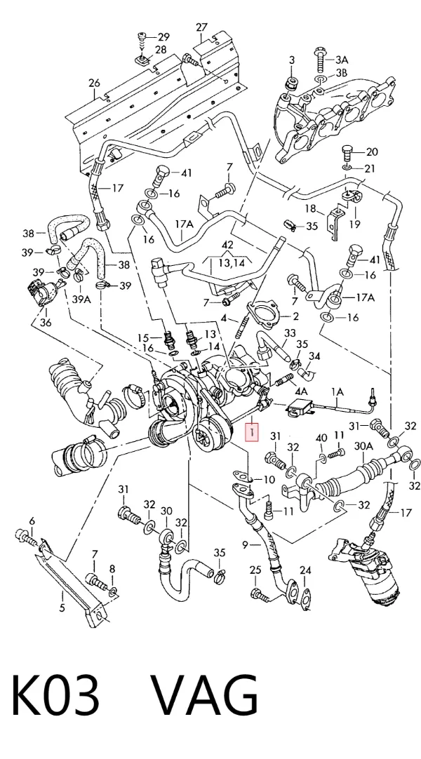 Turbina K03 VAG