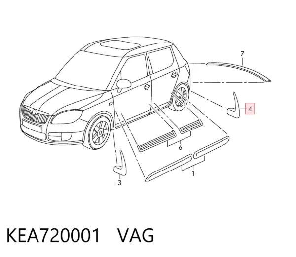 Chlapacze tylne, komplet Skoda Fabia II