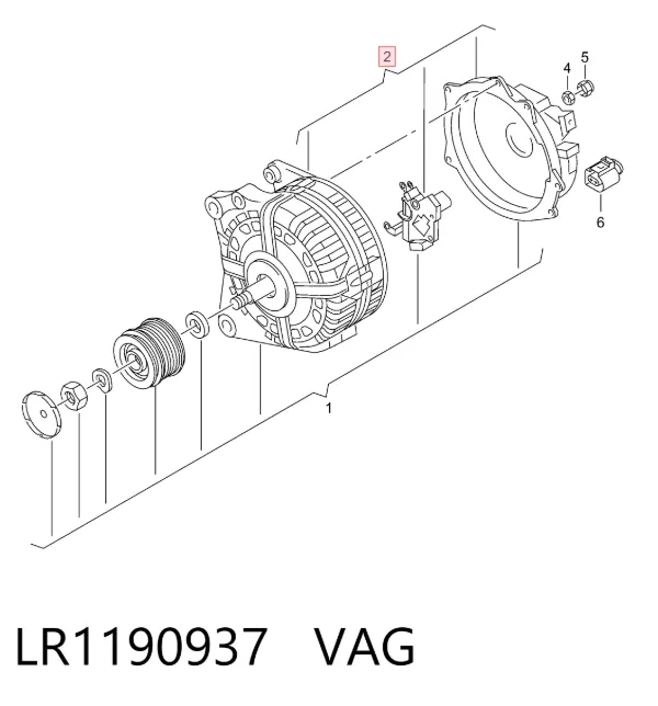 Alternator LR1190937 VAG