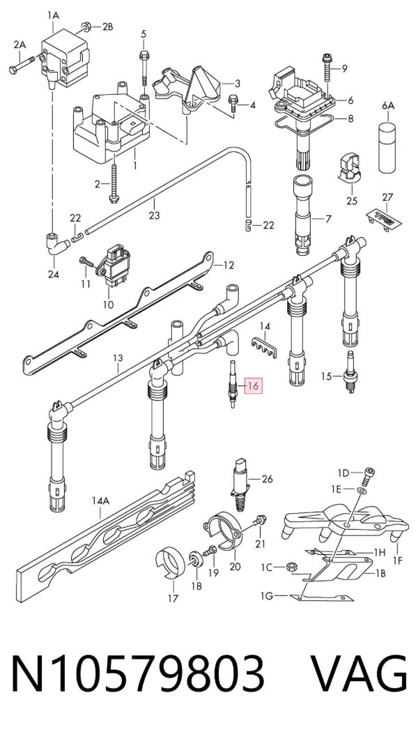 Świeca żarowa N10579803 VAG