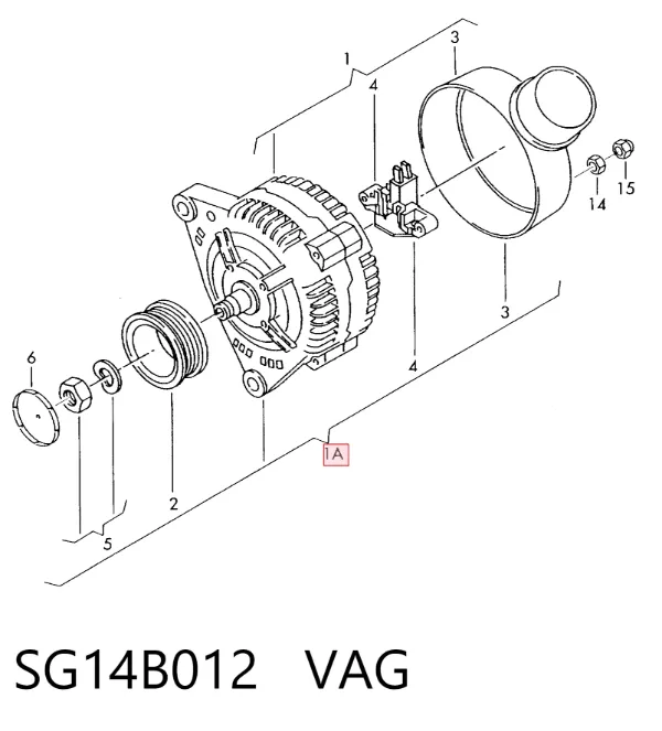 Alternator SG14B012 VAG