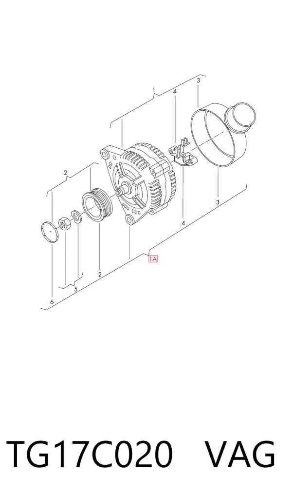 Alternator TG17C020 VAG