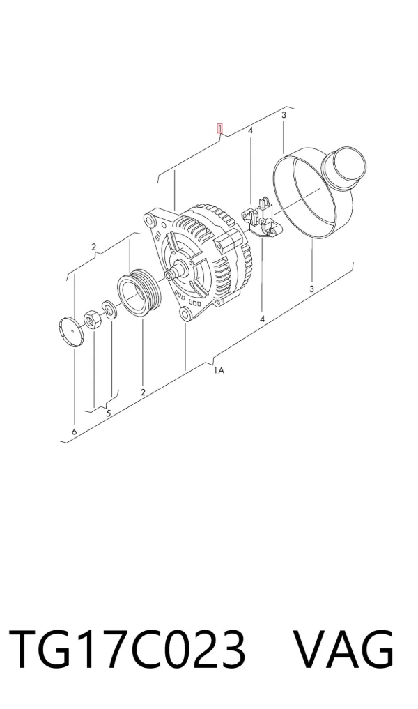 Alternator TG17C023 VAG