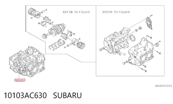 Silnik w komplecie 10103AC630 Subaru