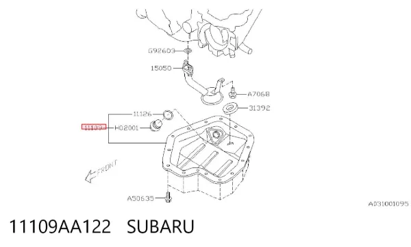 Miska olejowa silnika 11109AA122 Subaru