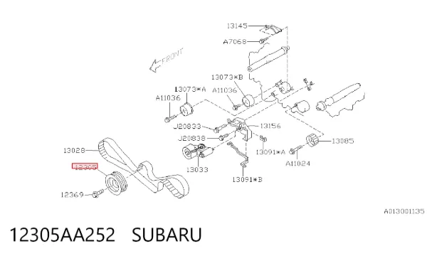 Koło pasowe wału korbowego 12305AA252 Subaru