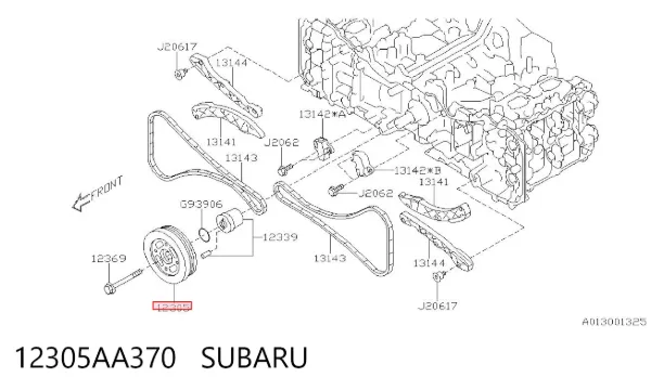 Koło pasowe wału korbowego 12305AA370 Subaru