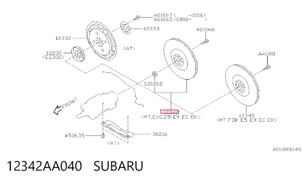Koło zamachowe silnika 12342AA040 Subaru
