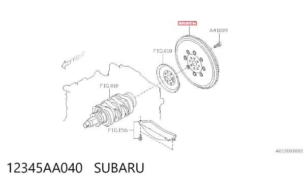 Koło zamachowe silnika 12345AA040 Subaru