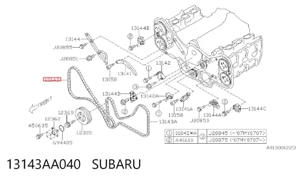 Łańcuch rozrządu prawy 13143AA040 Subaru