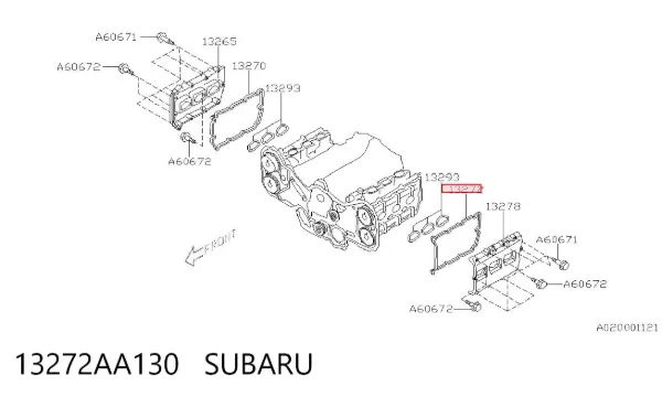 Uszczelka pokrywy zaworowej silnika lewa 13272AA130 Subaru