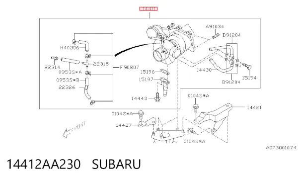 Turbina 14412AA230 Subaru
