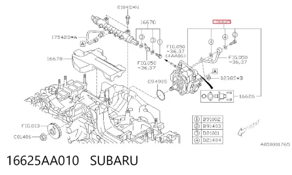 Pompa wtryskowa wysokiego ciśnienia Subaru Outback III