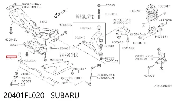 Stabilizator przedni 20401FL020 Subaru
