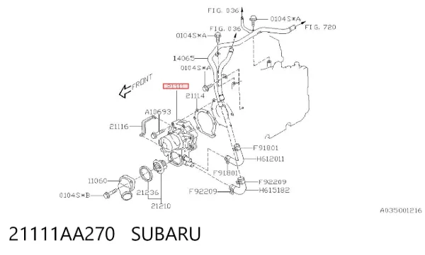 Pompa chłodząca wodna 21111AA270 Subaru