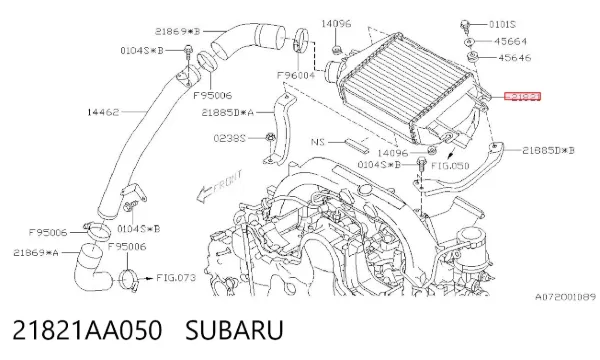 Chłodnica intercoolera Subaru Impreza III