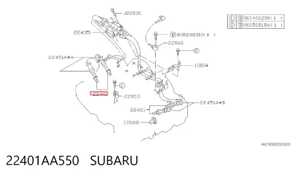 Świeca zapłonowa 22401AA550 Subaru