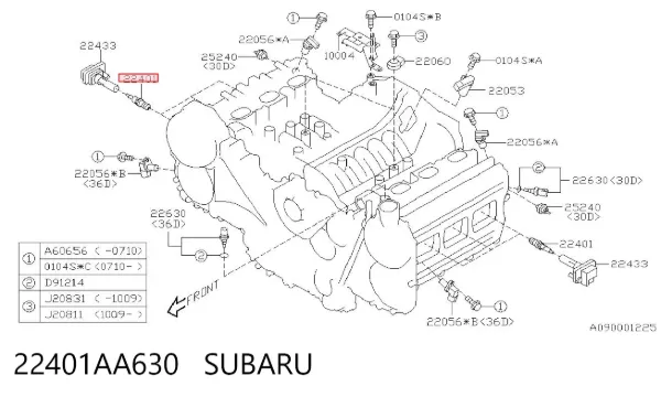 Świeca zapłonowa 22401AA630 Subaru