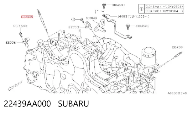 Świeca żarowa 22439AA000 Subaru
