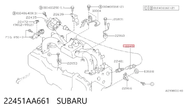 Zestaw przewodów wysokiego napięcia 22451AA661 Subaru