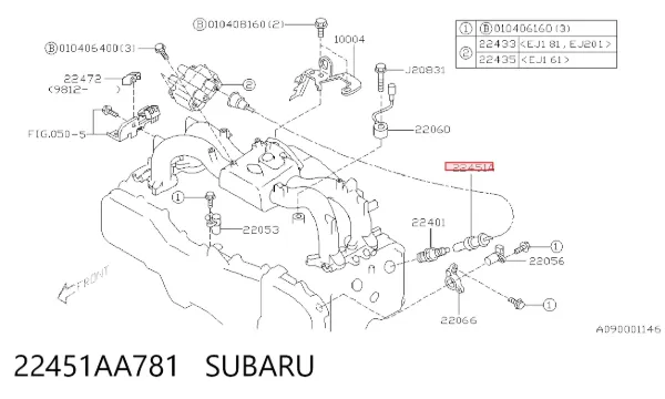 Zestaw przewodów wysokiego napięcia 22451AA781 Subaru
