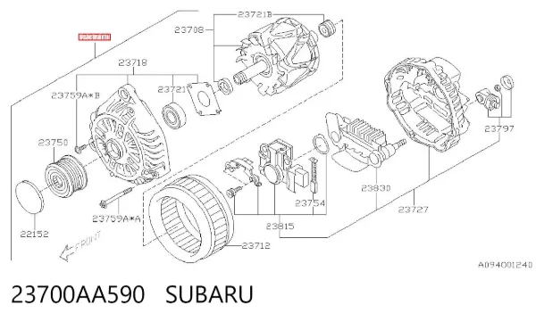 Alternator 23700AA590 Subaru