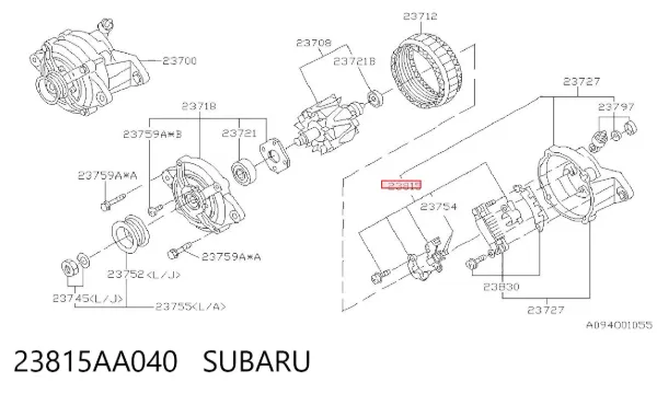 Regulator alternatora (przekaźnik ładowania) 23815AA040 Subaru