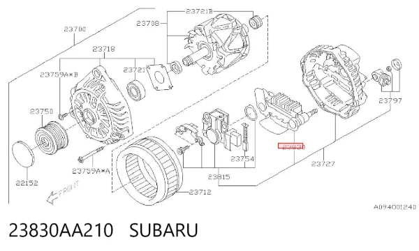 Mostek prostowniczy alternatora = Moster diodowy alternatora 23830AA210 Subaru