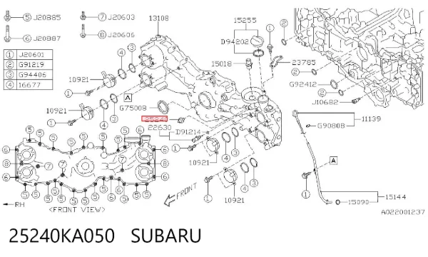 Czujnik ciśnienia oleju 25240KA050 Subaru