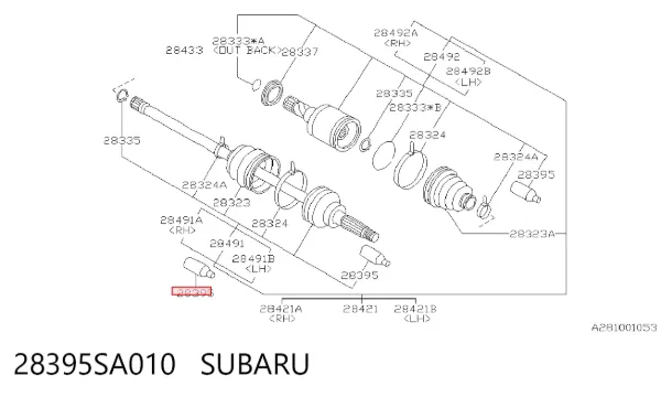 Smar do łożysk i przegubów homokinetycznych 28395SA010 Subaru