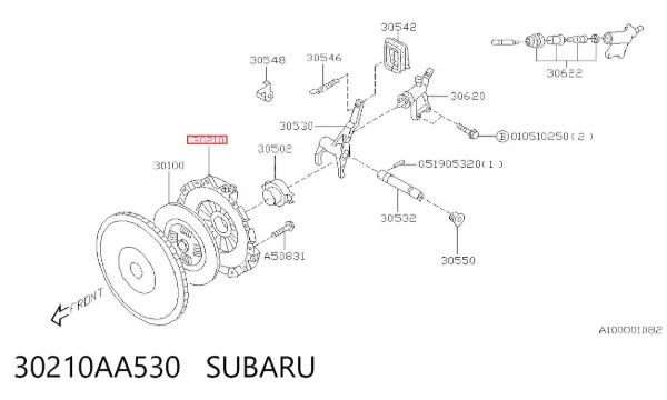 Docisk sprzęgła 30210AA530 Subaru