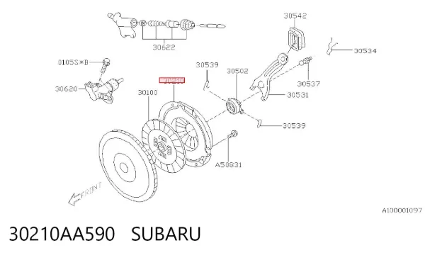 Docisk sprzęgła 30210AA590 Subaru