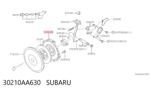 Docisk sprzęgła 30210AA630 Subaru