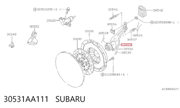 Widełki sprzęgła Subaru Legacy I