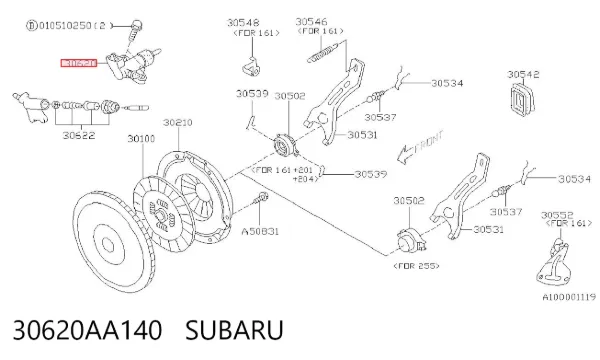 Cylinder roboczy sprzęgła 30620AA140 Subaru