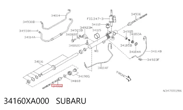 Drążek kierowniczy 34160XA000 Subaru