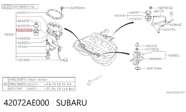 Filtr paliwa 42072AE000 Subaru