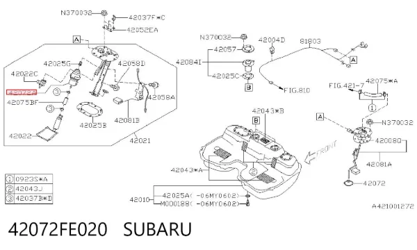 Filtr paliwa 42072FE020 Subaru