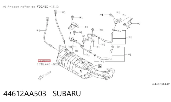Filtr cząstek stałych układu wydechowego 44612AA503 Subaru
