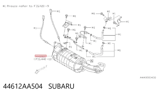 Filtr cząstek stałych układu wydechowego 44612AA504 Subaru