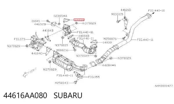 Uszczelka kolektora wydechowego 44616AA080 Subaru