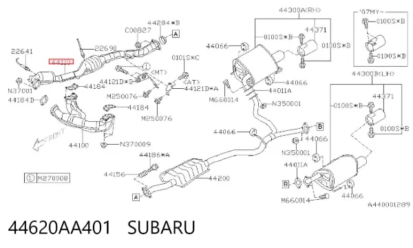 Konwerter-katalizator 44620AA401 Subaru