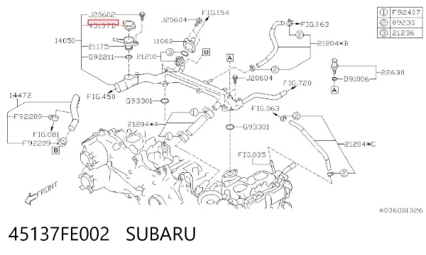 Pokrywa (korek) chłodnicy 45137FE002 Subaru