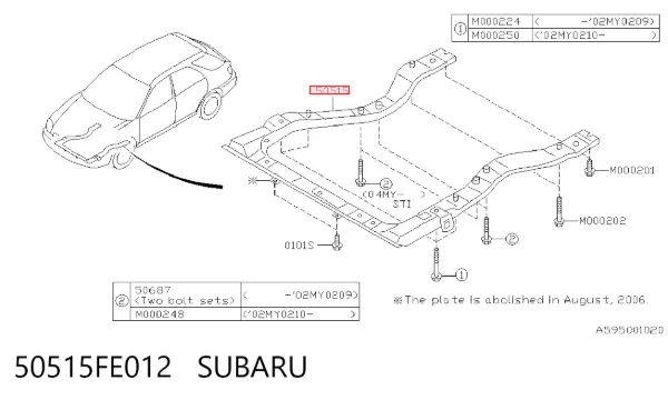 Korpus osi przedniej 50515FE012 Subaru