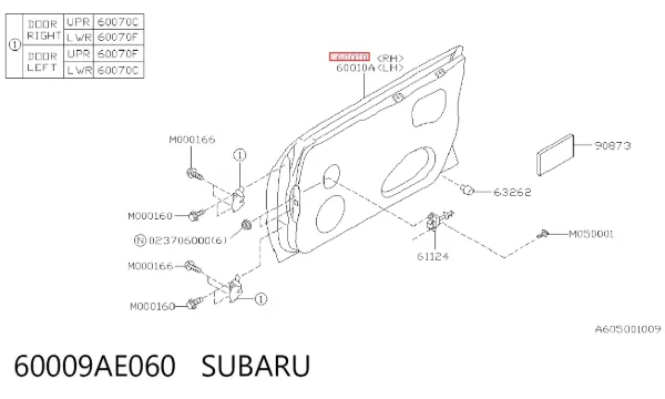 Drzwi przednie prawe Subaru Outback II