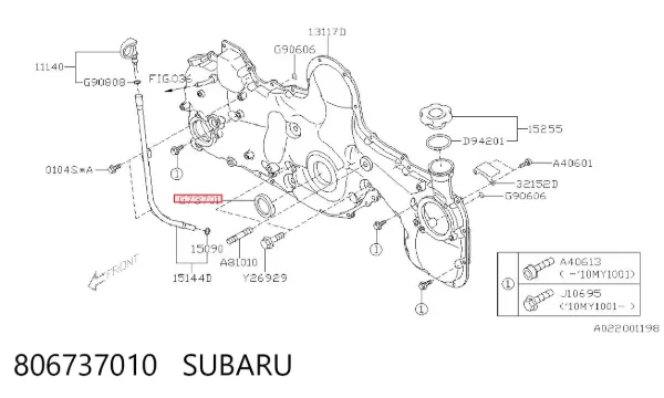 Uszczelniacz wału korbowego przedni Subaru Outback IV