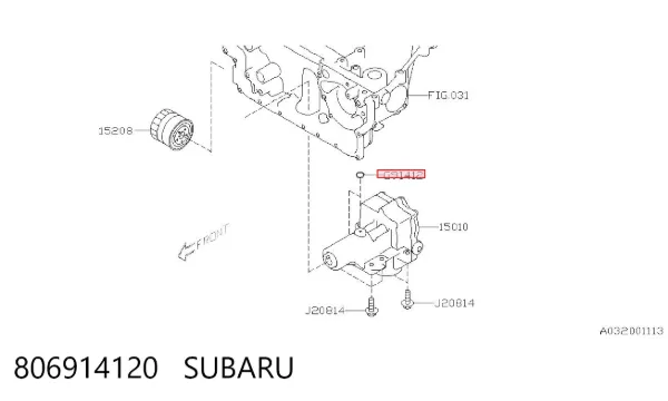Uszczelka regulatora faz rozrządu 806914120 Subaru