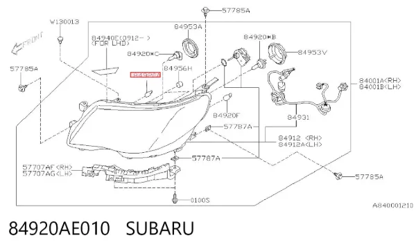 Żarówka ksenonowa 84920AE010 Subaru