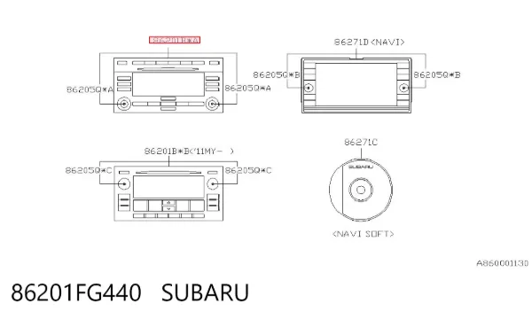 Radioodtwarzacz (radio AM/FM) Subaru Impreza III
