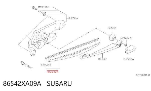 Pióro wycieraczki szyby tylnej 86542XA09A Subaru